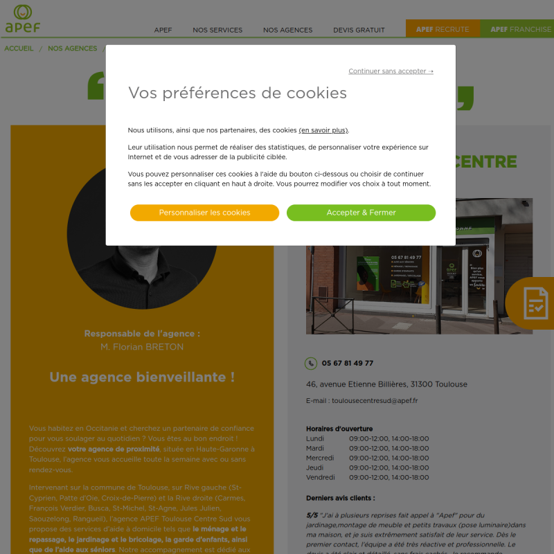 APEF Toulouse Centre Sud - Aide à domicile, Ménage, Jardinage et Garde d'enfants