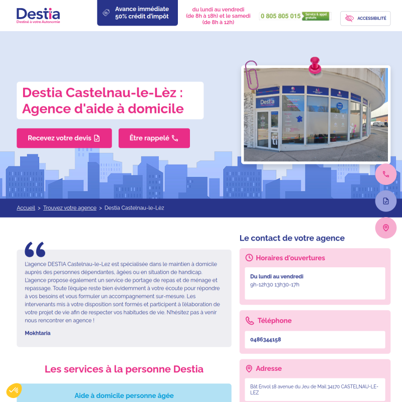 Destia Castelnau-le-Lez - Aide à domicile