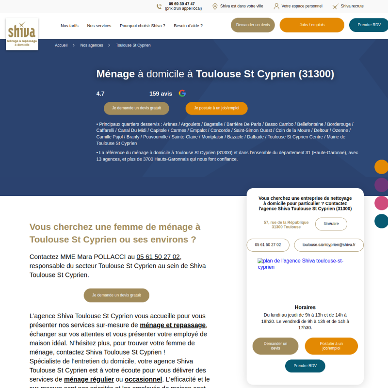 Ménage et repassage à domicile - Shiva Toulouse St Cyprien