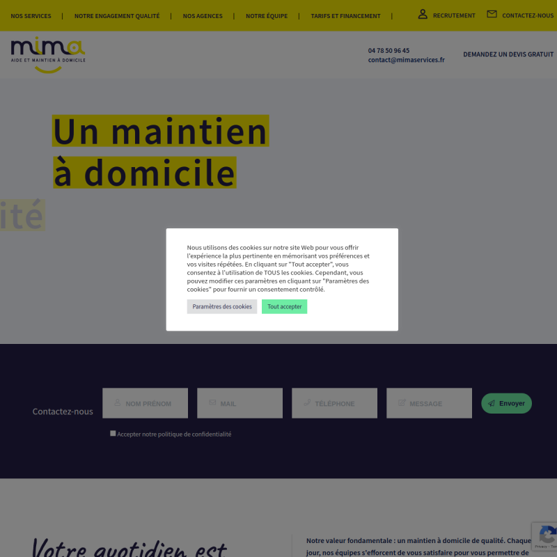 mima, aide et maintien à domicile