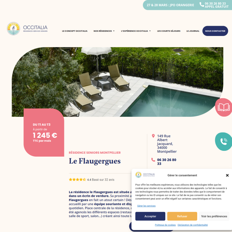 Résidence Seniors Montpellier OCCITALIA - Le Flaugergues