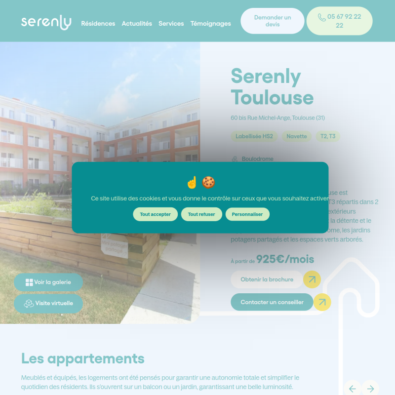 Résidence seniors - SERENLY - Toulouse