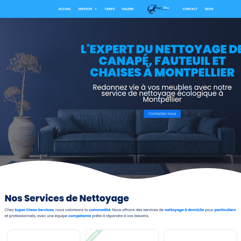 Super Clean Services - Nettoyage de canapé
